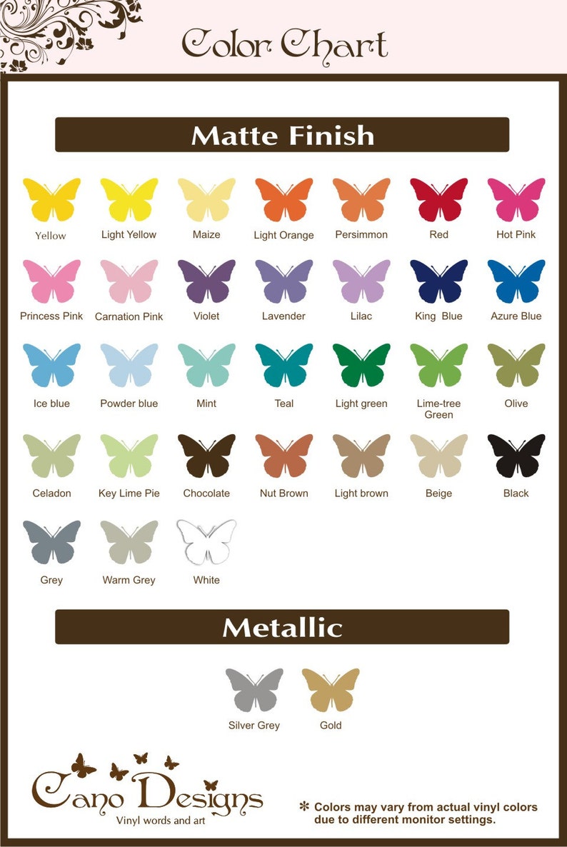 Butterflies Set of 24, 2 colors, Vinyl wall decals, living room, nursery, kids & teens room, removable decals stickers image 3