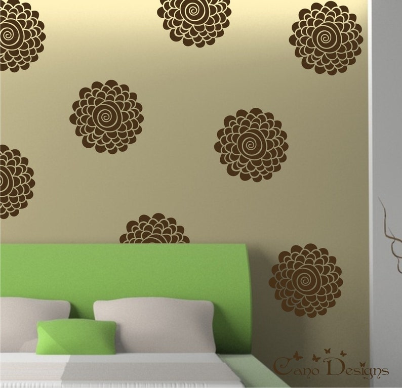 Blooms 10 Graphics Set Vinyl Wall Decals Stickers Patterns Etsy