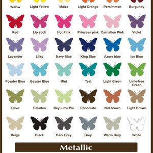 Butterflies Set of 48, 4 colors, Vinyl wall decals, living room, nursery, kids & teens room, removable decals stickers image 3