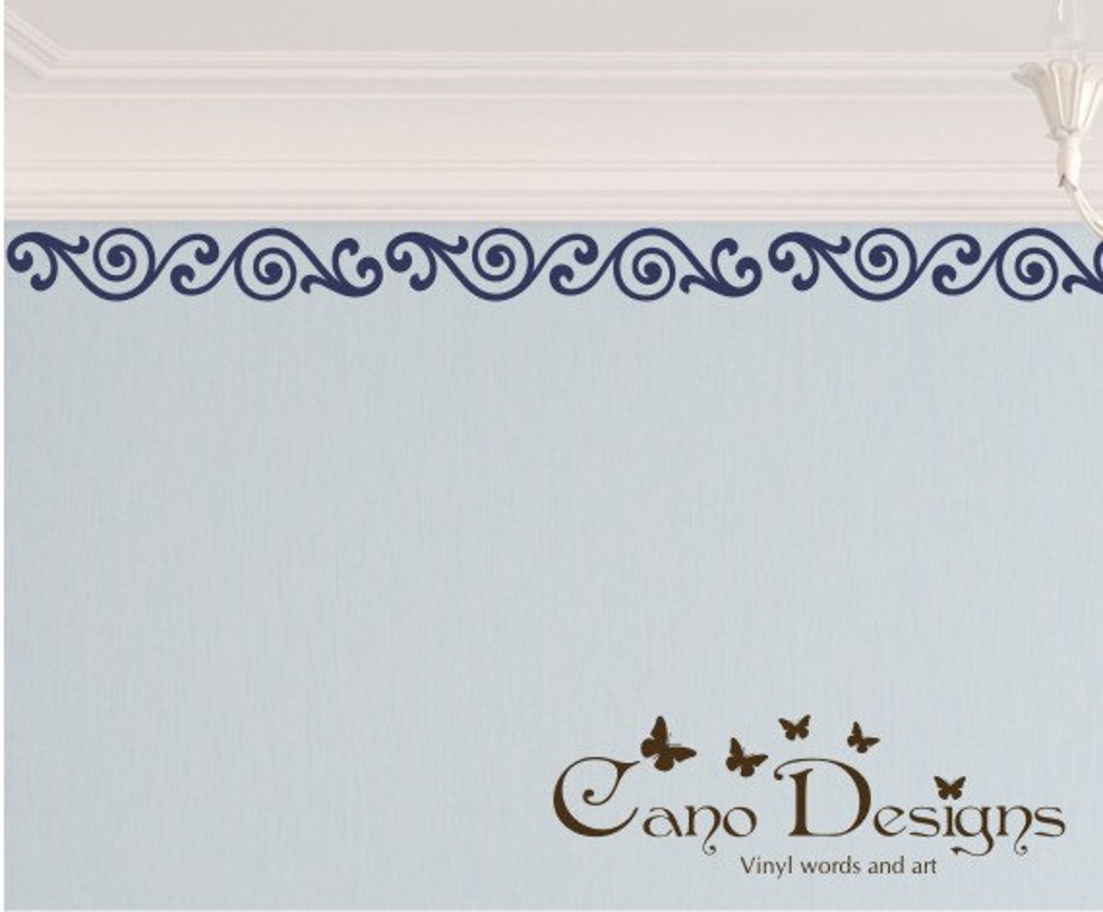 Border Swirl Vinyl Wall Decal 18 Ft Long Home Decor Etsy