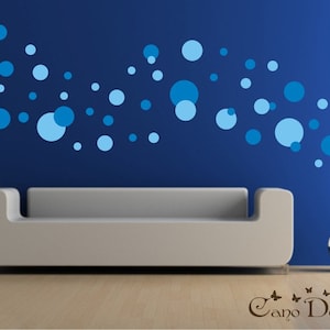 Polka Dots, 2 Colors, 5 Sizes - Vinyl wall decals stickers, kids room, nursery, children stickers, bubbles, rings, circles