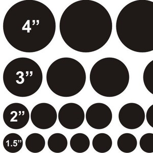 Polka Dots, 2 Colors, 5 Sizes Vinyl wall decals stickers, kids room, nursery, children stickers, bubbles, rings, circles image 2