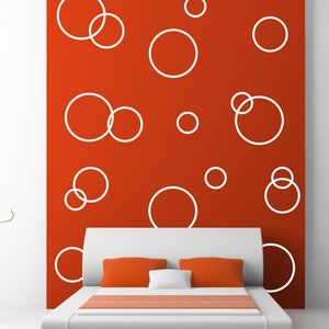 Circle Rings Vinyl Decals- Vinyl Wall Decals Stickers, Geometrical Wall Decals, bubbles, rings, Polka Dots Wall Decals Set, Kids Room Decals