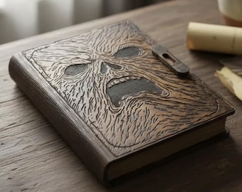 Book of the Dead Necronomicon Box SVG Cut File Evil Dead Inspired Laser Cutting File Living Hinge Wooden Box with Sliding Lock SVG DXF Ai