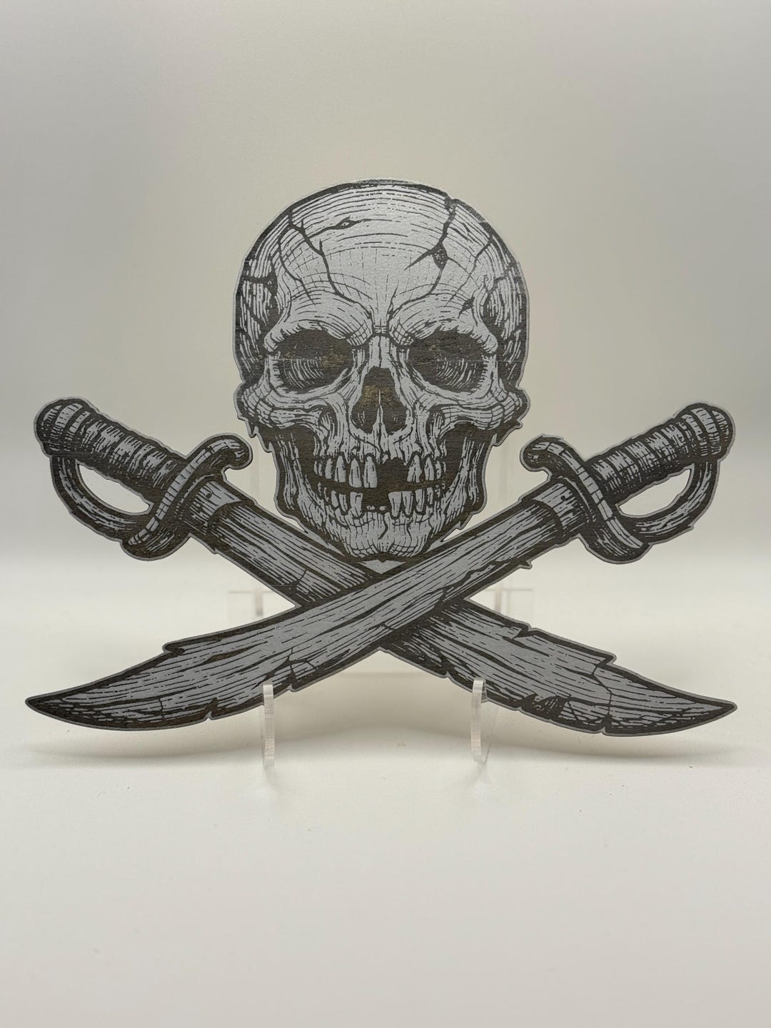 Pirate Skull & Crossed Swords SVG | Vector Pirate Clipart | Laser ...