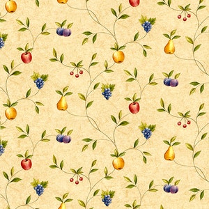 Dolls House   Wallpaper 1/12th or 1/24th scale Quality Paper Kitchen Fruit  Miniature  #322