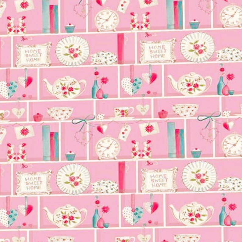 Dolls House Wallpaper 1/12th or 1/24th Scale Kitchen Pink Etsy