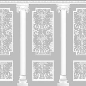 Dolls House  Wallpaper 1/12th scale Grey Quality Paper  Miniature  #354LBB