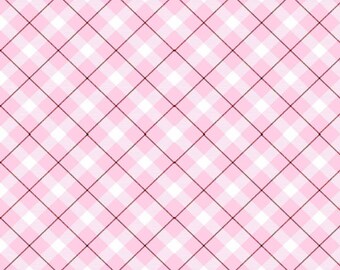 Dolls House Wallpaper Choice of 1/12th or 1/24th scale Pink Plaid #245