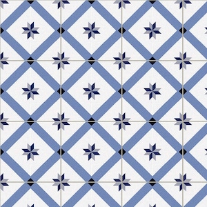 Dollhouse Doll House Blue Tile effect Floor Panel Sheet Flooring 1/12th or 1/24th #41