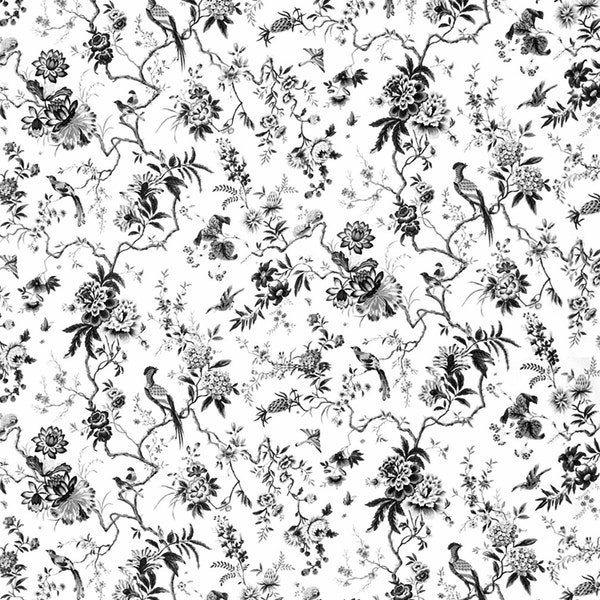 Dolls House   Wallpaper 1/12th or 1/24th scale Quality Paper  Black & White Birds Miniature #202