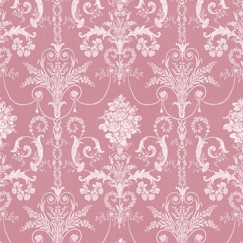 Dolls House Wallpaper Choice of 1/12th or 1/24th Scale 3 Pinks - Etsy UK