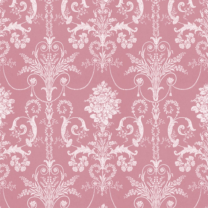 Dolls House Wallpaper Choice of 1/12th or 1/24th Scale 3 Pinks Etsy UK