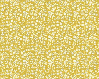 Dolls House Wallpaper 1/12th or 1/24th scale Very small pattern Yellow Floral #858