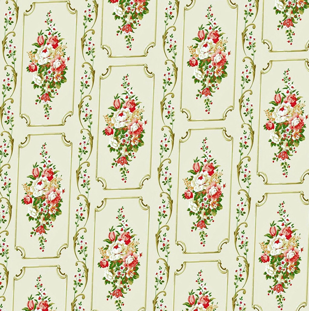 Dolls House Wallpaper 1/12th 1/24th scale Beige Quality Paper #18 