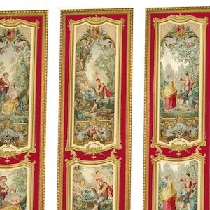 Victorian Wall Panels Wallpaper 1  12th or 1  24th scale #06  Dolls House Miniature