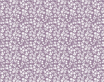 Dolls House Wallpaper 1/12th or 1/24th scale Very small pattern Light Aubergine Floral #850