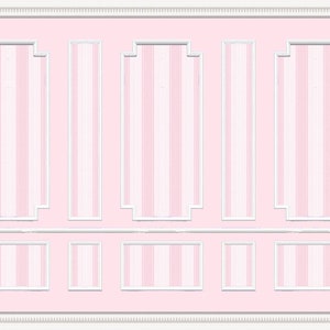 Dolls House  Wallpaper 1/12th scale Pink Stripes Quality Paper  Miniature  #140X