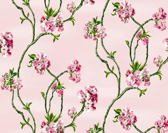 Dolls House  Wallpaper 1/12th or 1/24th scale Quality Paper  Pink Blossom  Miniature #101