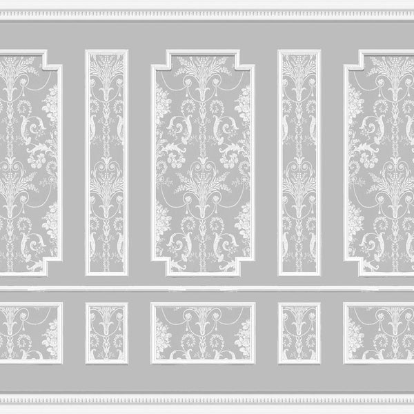 Dolls House  Wallpaper 1/12th scale Grey Quality Paper  Miniature  #354LB