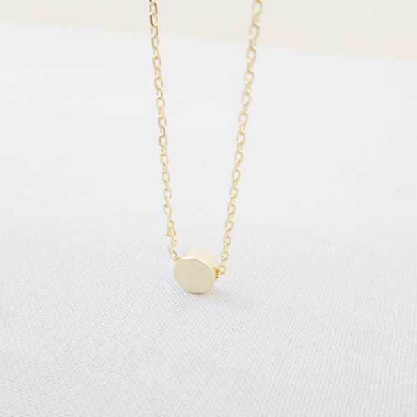 Karma Circle Dot Necklace - 14k gold filled necklace, gift ideas, gift for her