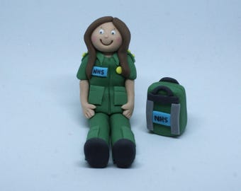 Handmade Sugar Edible Paramedic Doctor Fondant Cake Topper/Decoration