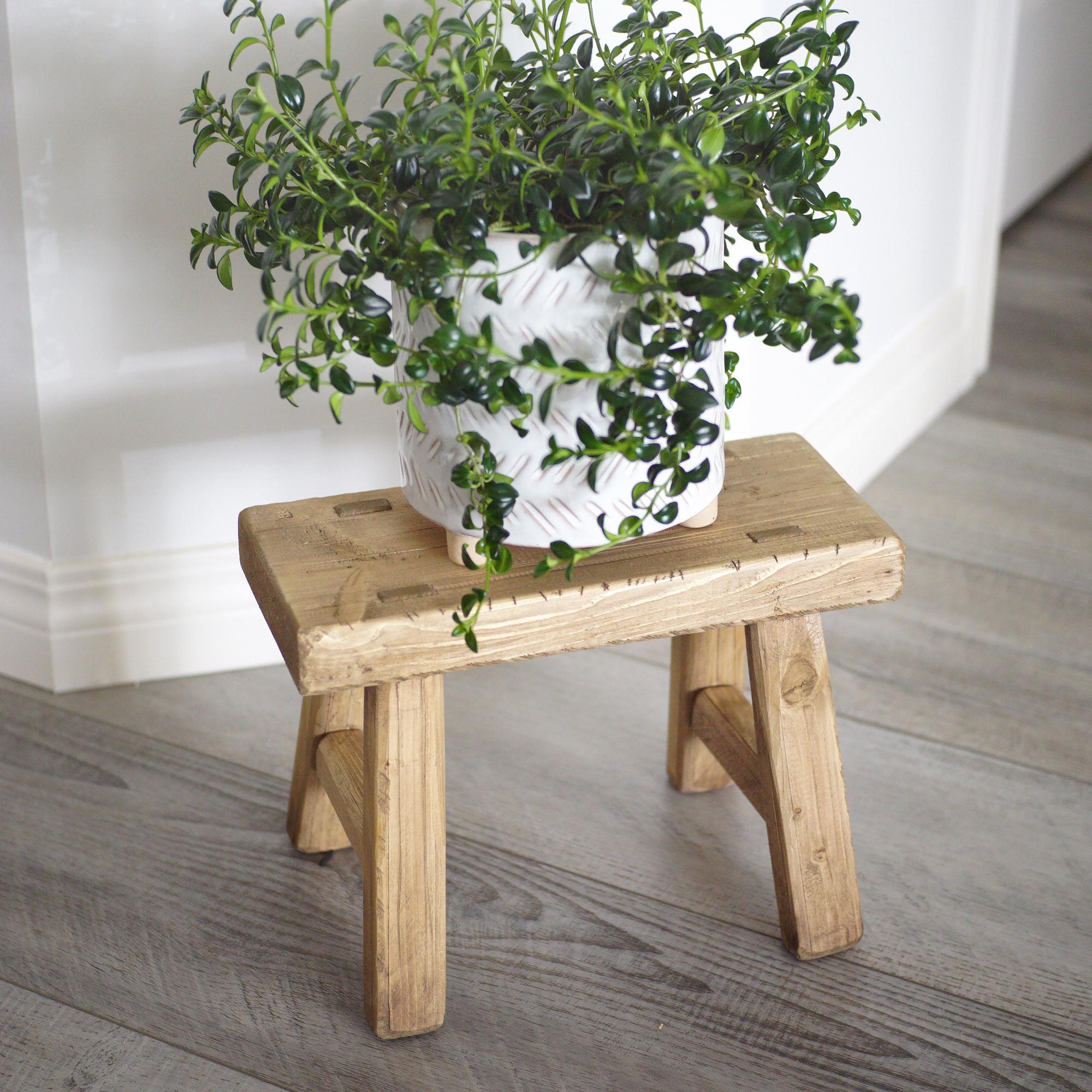 Rustic Wooden Step Stool | Farmhouse Decor Plant Stand - Etsy