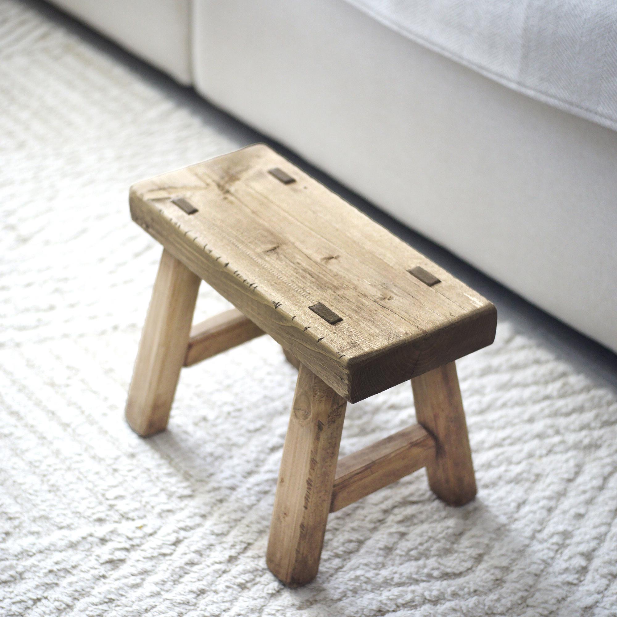 Rustic Wooden Step Stool | Farmhouse Decor Plant Stand - Etsy
