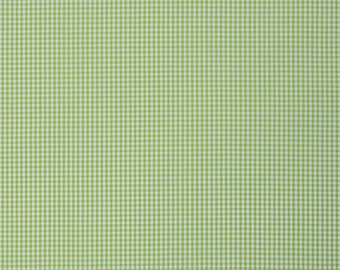 Tissu coton - tissu tissé - Carreaux Vichy vert clair 2 mm - 0,5 m
