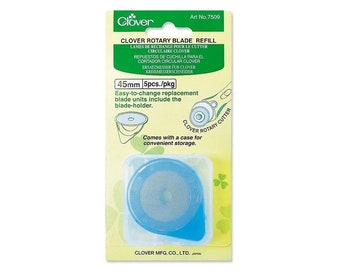 Clover Rotary Blade Refill 5 hours - rotary cutter blade replacement 5 hours in case - 45 mm