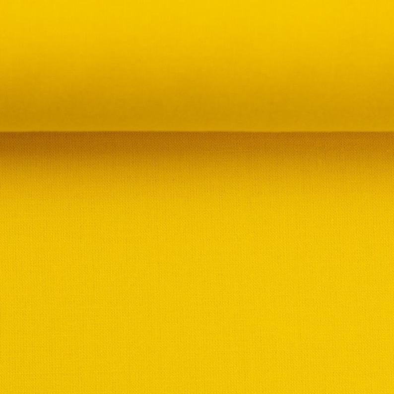 Baumwollstoff Webware Uni gelb Bild 1