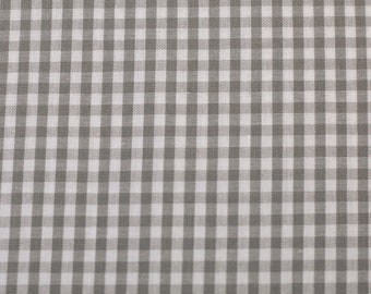 Cotton fabric - woven fabric - Vichy check light grey 2 mm - 0.5 m