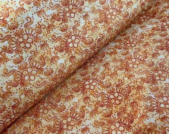 Patchwork fabric - QT Fabrics - In Stitches - Floral Stitches - Gold / Yellow - Singer - 0.25 m