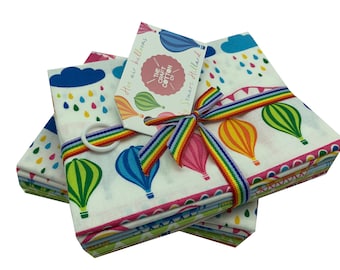 Fabric Package Patchwork Craft Cotton Fat Quarter Package - Hot Air Balloon - 5 Fatquarter