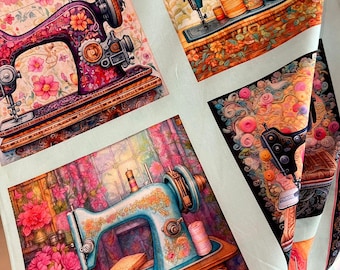 Patchwork fabric - QT Fabrics - In Stitches - Panel - Sewing machines - Singer