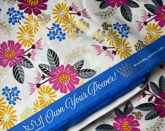 Patchwork fabric - Ruby Star Society - Reign - Rashida Coleman - Eminence - Floral pattern - Cream - White - 0.25 m