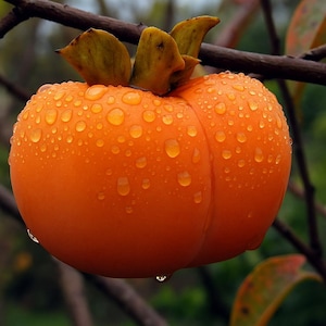 10 Japanese Persimmon Tree Seeds (Diospyros kaki) – Hardy Asian Fruit Tree for Home Garden