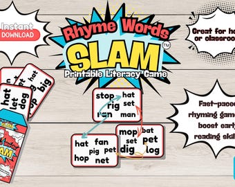 Rhyming Slam Card Game: Early Reading Skills, Pre-K to Grade 1 (PDF)