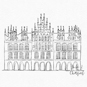 Aquarel Oude Stadhuis Hannover – Digitale illustratie voor huwelijksuitnodigingen, briefpapier en gepersonaliseerde huwelijksontwerpen