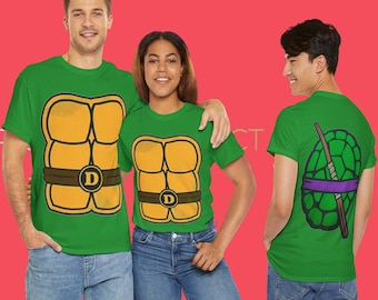Ninja Turtles Halloween Shirt,front/back, Family Matching Tee, Ninja Turtle Tshirt, Turtle Ninja, Donatello Shirt, Raphael Shirt, Leonardo