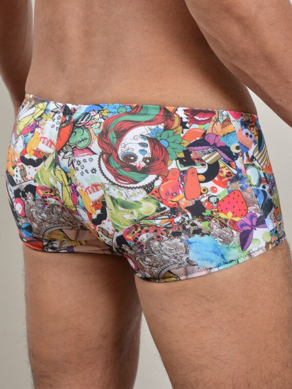 Mens square deals cut swimsuit