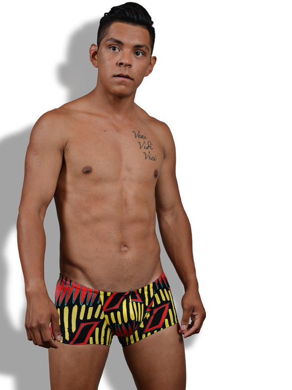 men's african print swimwear
