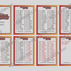 Pokemon TCG - Listes de contrôle Digital Destined Rivals ; listes de contrôle de reliure pour jeu de cartes standard/principal (AUCUN article physique, imprimable uniquement)