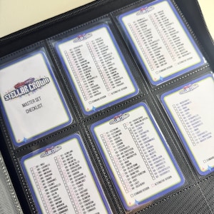Pokemon TCG - Listes de contrôle numérique de la couronne stellaire ; Listes de contrôle pour reliure standard/principale au format carte (AUCUN article physique, imprimable uniquement)