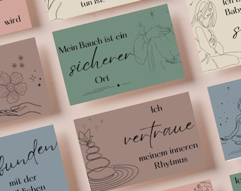 Pregnancy Affirmation Cards – 50 empowering cards for expectant mothers, mental birth preparation