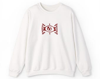 Blood Demon Art Talisman Embroidered Crewneck | Demon Slayer: Kimetsu no Yaiba | Yushiro Chachamaru
