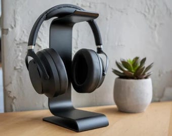 Headphone Stand - Modern Minimalist Headset Holder - 3D Printed Desk Accessory for Gaming & Office - Gift for Gamers