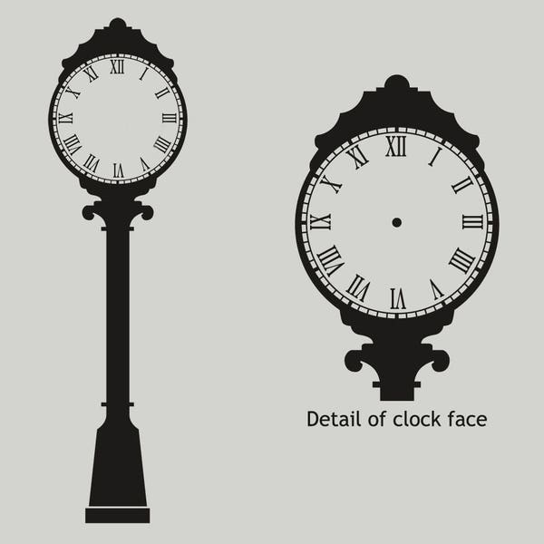 Clock Wall Decal Etsy