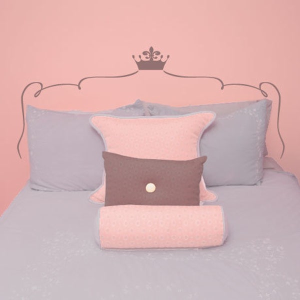 Princess or Queen Headboard Wall Decal - Treat Yourself Like Royalty