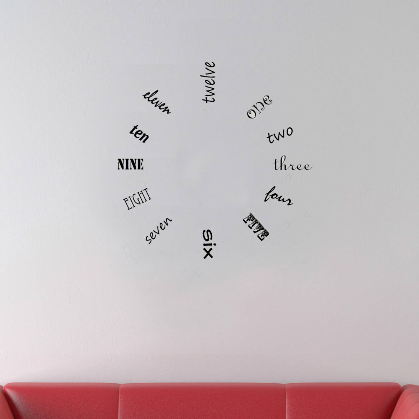 Large Wall Clock Vinyl Wall Decal HGTV Inspired Design Your Etsy
